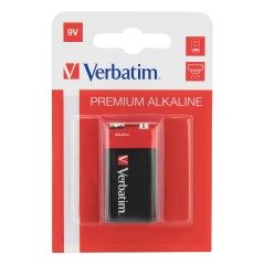 Verbatim Alkaline Battery 9V 1 Pack - High Performance 49924